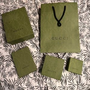 Gucci bag and boxes